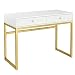 Acme Furniture Acme 92312 Coleen Desk, White & Brass