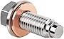 DEEFILL M12 x 1.75 Magnetic Oil Drain Plug, Stainless Steel Sump Drain Nut Bolt with Copper Crush Washer Compatible with GMC, Chevrolet, Buick, Cadillac