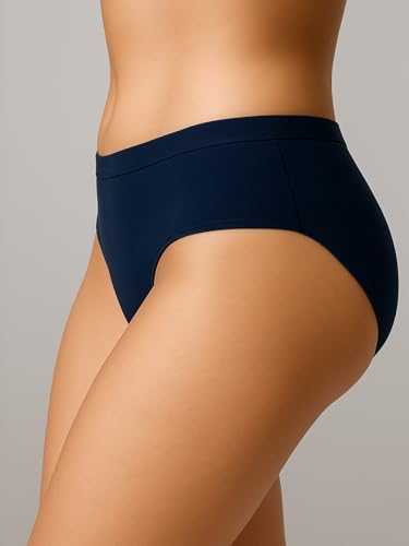 Image of Women's Soft Cotton Mid-Rise Bikini Briefs | Pack of 2 | Seamless Feel | Stretchable & Breathable Everyday Underwear | Comfortable Fit
