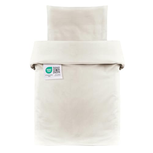 MAKIAN Baby Bettwäsche Set - 80x80 cm / 35x40 cm - 2-teilige Kinderbettwäsche (Deckenbezug, Kissenbezug) aus 100{2dd48e39d7fe533605befa63d61cc4ca291538778c2c0c3c7df3b495caadae52} Baumwolle - Passend für Babybett, Stubenwagen, Kinderwagen (Beige) MAKIAN Baby Bettwäsche Set - 80x80 cm / 35x40 cm - 2-teilige Kinderbettwäsche (Deckenbezug, Kissenbezug) aus 100{2dd48e39d7fe533605befa63d61cc4ca291538778c2c0c3c7df3b495caadae52} Baumwolle - Passend für Babybett, Stubenwagen, Kinderwagen (Beige)