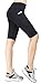 Zinmore Women's Running Cycling Shorts Exercise Workout Yoga Shorts Half Pants with Pockets Black XL