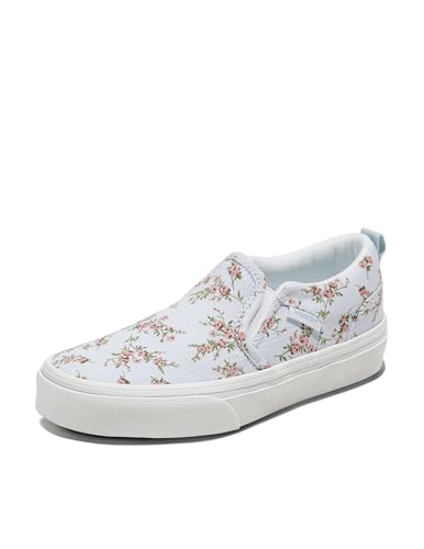 Vans Kids Asher Slip-On Shoe - Girls Sneakers for Everyday Wear Walking School & Fashion
