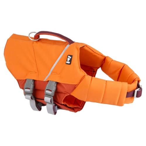 Hurtta Life Savior ECO Hundeschwimmweste maximale Sicherheit im und am Wasser beim Schwimmen, SUP, Kayak & Bootsausflügen (Buckthorn, 20-30 kg)