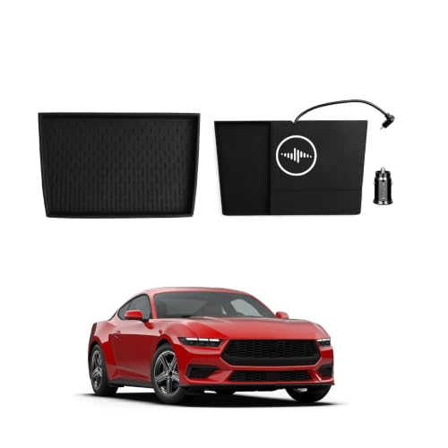 Almohadilla de carga Ford Mustang 2025-2027 para viajes sin cables en su smartphone