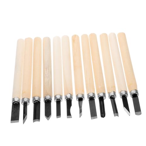 DOITOOL 12 Pcs Wood Durable Blades for Wood and Ergonomic Handles for Comfort for Beginners and Professionals