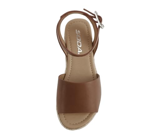 Image of Soda Little Kids /Children /Girls Topic-IIS Espadrille Flatform Wedge Open Toe Sandals