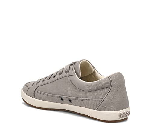 Taos Moc Star 2 Women's Sneaker - Fresh Canvas Design with Removable Footbed, Arch Support and Durable Lightweight Outsole for All Day Walking and Everyday StyleGrey Distressed 8 W US4