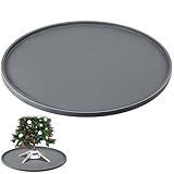 Dunkive 31 Inch Silicone Christmas Tree Mat, Heavy Duty Christmas Tree Floor Protector, Waterproof Under Floor Pad for Xmas Stand, Xmas Floor Mat(Grey)