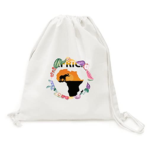 Sac en tissu pliable avec sangle éléphant d'Afrique pour courses écologiques de légumes
