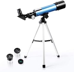 Telescopio para niños y Adultos, Apertura de 50 mm...: 🔭【Qualità delle immagini nitida】--- Lunghezza focale di 360 mm e apertura di 50 mm, ottica in vetro completamente rivestita che migliora la luminosità e la nitidezza, crea immagini straordinarie per una festa per gli occhi anche in condizioni di scar...