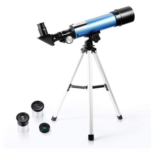Telescopio para niños y Adultos, Apertura de 50 mm, Distancia Focal de Objetivo de 360 mm, Soporte AZ