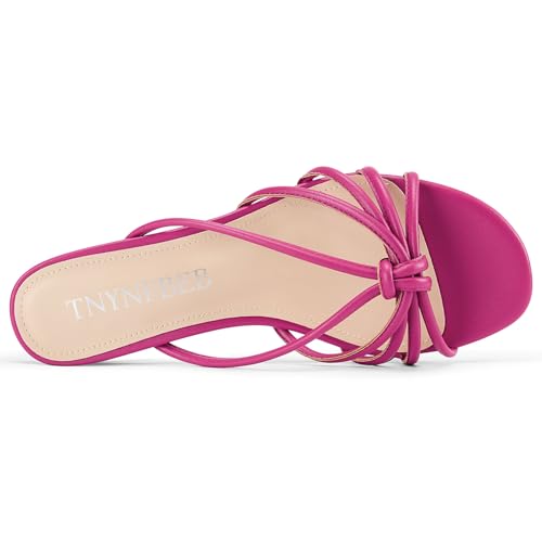 Image of TNYNFBEB Womens Sandals Mules Low Kitten Heel Open Toe Shoes Slip-on Slingback Prom Party Dress Summer 1.4 Inches Heels