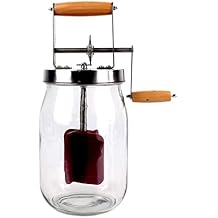 Manual Butter Churner, 1L/1.5L Hand Crank Butter Maker Food Mixer, Glass, Silicone for Home, Kitchen, Baking, Homemade Butter 1500ml