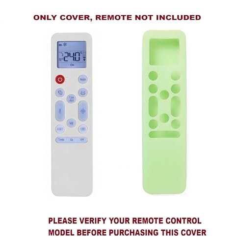 Image of Silicone Cover Compatible with LG Smart /Dual Inverter Air Conditioner Remote Control, Shockproof, Stylish, Easy to find in Darkness - Glow in Dark Green-2