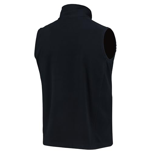 Image of dunbrooke Men's Black Minnesota Vikings Houston Fleece Full-Zip Vest