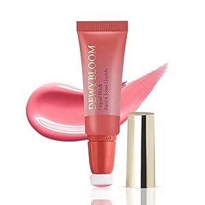 Liquid Blush Makeup Stick, Air Cushion Blush Beauty Stick, Liquid Blush With Air Cushion Applicator, Both Lips And Cheeks, Moisturizing Water Easy To Push, Silky Lasting Not Dizzy Dye, Natural Makeup Liquid Blush, Dew Makeup Effect (103Rosa)