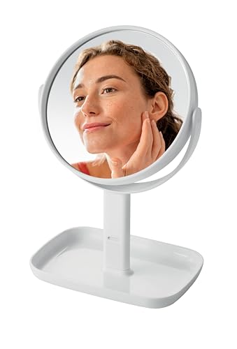 Miroir de maquillage blanc Tescoma 13 cm avec support de table stable - 3