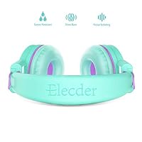 ELECDER i37 Kids Headphones for School Children Girls Boys Teens, Green — image 3