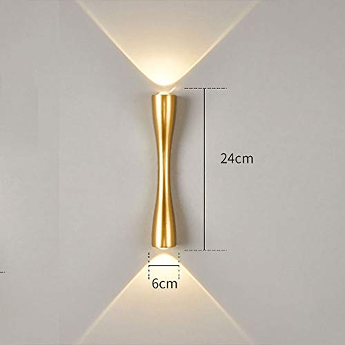Applique murale LED dorée moderne IP65 étanche taille M 40cm pour salon