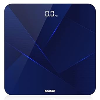 beatXP Gravity Prism Digital Weight Machine For Body Weight with Thick Tempered Glass, Best Bathroom Weighing Scale with LCD Display - 2 Year Warranty