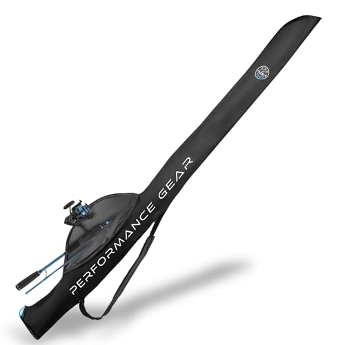 Pro Tackle Strike 1 Rod Case – Rutenfutteral für montierte Rute, 130 cm / 160 cm – Angelruten Tasche aus 600D Oxford Polyester – gepolstert, robust, mit Schultergurt & Reißverschluss (130cm)