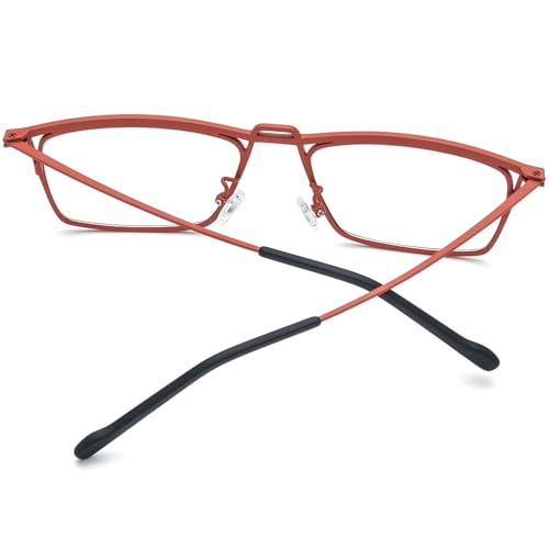 Image of FONEX Pure Titanium Glasses Frame Men Square Magnet Clip On Eyeglasses with Polarized Lens