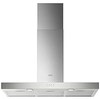 AEG 5000 Series Chimney Cooker Hood DBX3950M, 90 cm, ExtractionTech High-performance Odour Removal, Vent Capacity 600 (m³/h), (dB) 68/51, Washable Filters, 3 Speed Settings, Class C, Stainless Steel