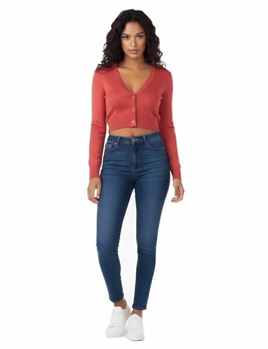 Image of Allsense Women's Cropped Bolero Shrug Cardigan | 3 /4 Sleeve, Button Down, Lightweight Knit Sweater
