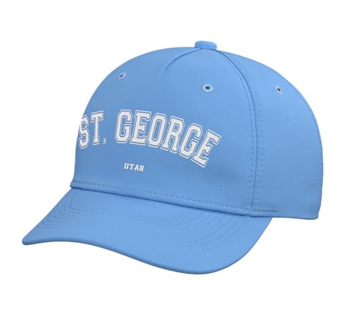 St. George Utah Adjustable Printed Baseball Hat, Light Blue