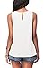 iGENJUN Tank Top for Women Casual Sleeveless Blouses Summer Basic White Tank Top,White,M