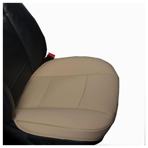 EDEALYN (Width 20.8×deep 21×Thick 0.35 inch PU Leather auto seat Cover car seat Cover for Four-Door Sedan & SUV Driver seat,1pcs (Beige-A)