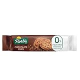 Florbu Chocolate Chip Cookies 0% - No Added Sugar Chocolate Biscuits, Classic Crunchy Snacks with Real Choc Chips, Guilt-Free Snacking Any Time
