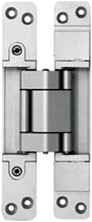 Sugatsune Matte Silver Heavy Duty Invisible Hinge, 154 lb Capacity, 3 Way Adjustable, Stainless Steel, 1 Hinge