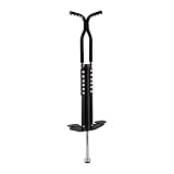 Relaxdays Pogo Stick für Kinder, Springstock bis 60 kg, gepolststert, Sprungstab Outdoor, rutschfest, Edelstahl, schwarz