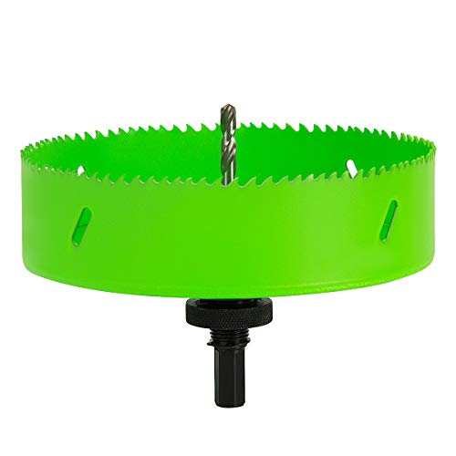 Hlofizi 6-1/4 Hole Saw 6.25 Bit Hss Bi-Metal Cutter For Wood Metal Drywall Sheetrock Plastic With 1.5 Inch Deep #TOP4