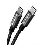 usb-c ケーブル pd 【小型/PC充電対応】 100W 2m タイプc type-c c to 充電ケーブル typec usbc 急速充電対応 usb (2m, ブラック)