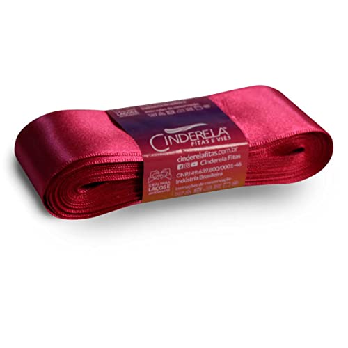 Cinderela Fitas Fita de Cetim Simples Face, 38 mm, Pink, Peça de 10 Metros