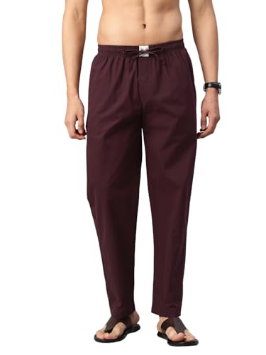 Image of Majestic Man Men Mid Rise Comfort Fit Solid Pure Cotton Casual Style Lounge Pants