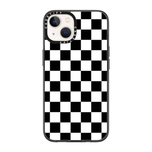 Coque compacte iPhone 14 CASETiFY haute résistance damier noir