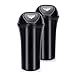 Car Trash Can with Lid Small Car Trash Bin Portable Vehicle Auto Car Garbage Can Bin Trash Container Fits Cup Holder Console Door Pocket Home Office Use 2 Packs Black