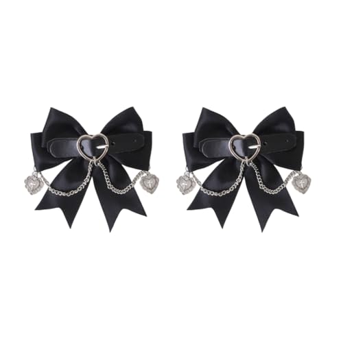 XAGMODSHN ハロウィン ヘアクリップ ヴィンテージ ラブ ハート リボン バレッタ ユニーク ヘアピース 合金 ヘアピン ファッション 女性用