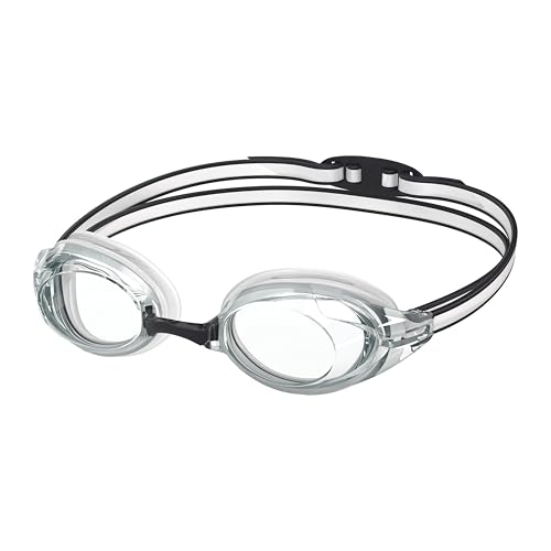 Speedo Unisex Adult Vanquisher 3.0 Swim Goggle- One Size, Clear/Clear