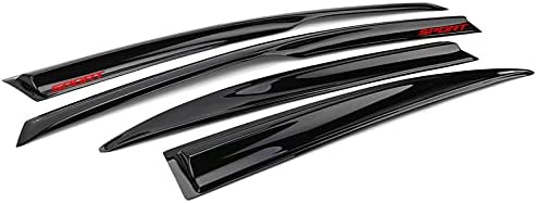 Window Visor Rain Guard Shade Compatible with 2006-2011 Civic Sedan 4Door, Side Window Vent Deflector, Dark Smoke Tinted, JDM Mug Tape On Style,06 07 08 09 10 11