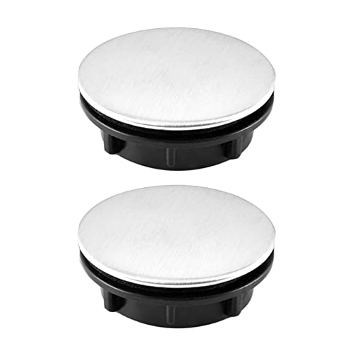 SHULLIN Pack of 2 Sink Tap Hole Cover Tap Hole Plug Universal Sink Overflow Covers Sink Tape Hole Cover Soap Dispenser Hole Cover (Installation Hole 26-30 mm)