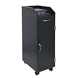 PureSana Keystone Black Lockable Wood Trolley
