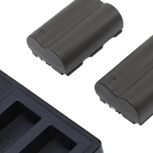 Baterías Litio 2800mAh AMONIDA Cargador Doble Cámaras Digitales 20D 10D 5D 7