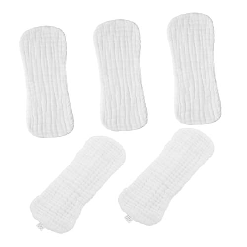 PACKOVE 5stücke Wiederverwendbare Stoffwindeln Für Junge Mädchen Atmungsaktive Baumwollwindeln Saugfähige Neugeborenenwindeln Für Junge Mädchen Monaten Leicht Zu Transportieren Wechseln