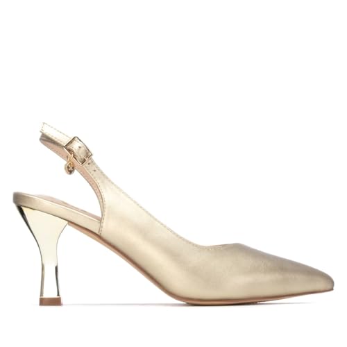 XTI - Zapatos de Salón Mujer Oro - Calzado Cómodo y Versátil - Moda Casual - Modelo 14536905 (Talla 39) XTI - Zapatos de Salón Mujer Oro - Calzado Cómodo y Versátil - Moda Casual - Modelo 14536905 (Talla 39)