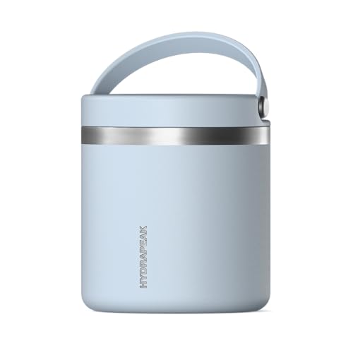 Hydrapeak 25oz Stainless Steel Vacuum Insulated Food Jar for Hot Food and Cold Food, Wide Mouth Leak-Proof Soup Jar for Adults, 10 Hours Hot and 16 Hours Cold (Ice Blue)