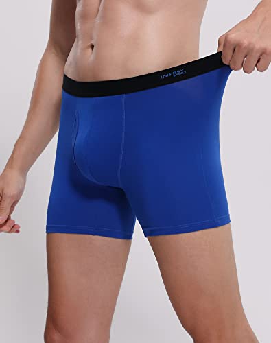 INNERSY Mens Boxer Shorts Cotton Open Fly Underwear Trunks Multipack Rainbow Sports Briefs Pack of 7, Rainbow, S